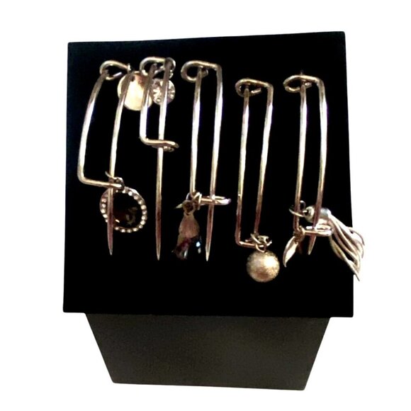Christopher & Banks Silver Tone 5 Piece Bracelet Set-New in Box! - Picture 1 of 5